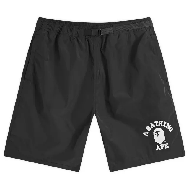 A Bathing Ape Men's College Beach Shorts Black