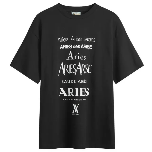 Aries Men's Perfume T-Shirt Black