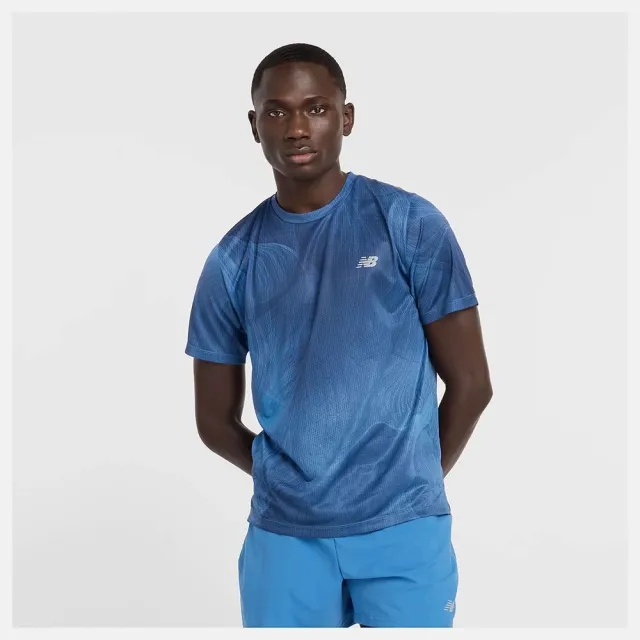 New Balance Training T-Shirt Athletics Printed - ['Blue']