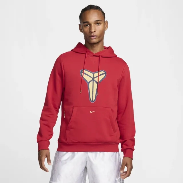 Kobe Men's Nike Dri-FIT Pullover Basketball Hoodie - Red - Polyester/Cotton