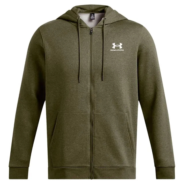 Men's  Under Armour  Icon Fleece Full-Zip Hoodie Marine OD Green / White M