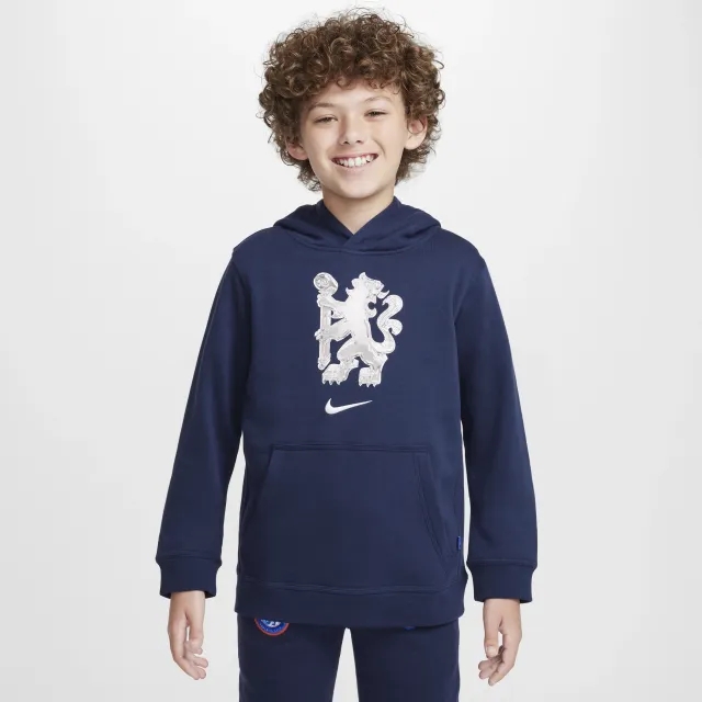 Chelsea Nike Club Hoodie - Obsidian - Kids