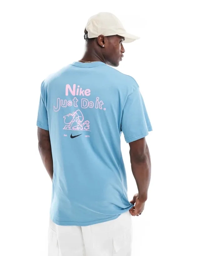 Nike JDI Run Graphic T-Shirt - Blue - Size L - Blue