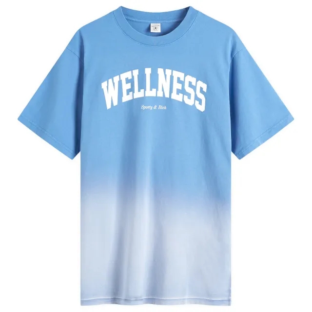 Sporty & Rich Wellness Ivy T-Shirt Dip Dye Blue