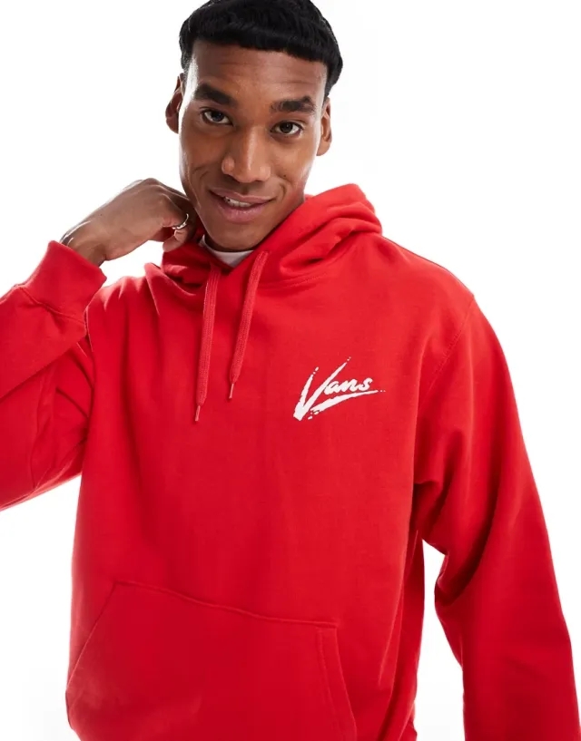 Vans - Dettori Loose Pullover Hoodie, Man, Red
