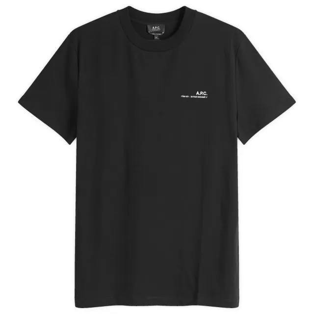 A.P.C. Men's Item Logo T-Shirt Black/White