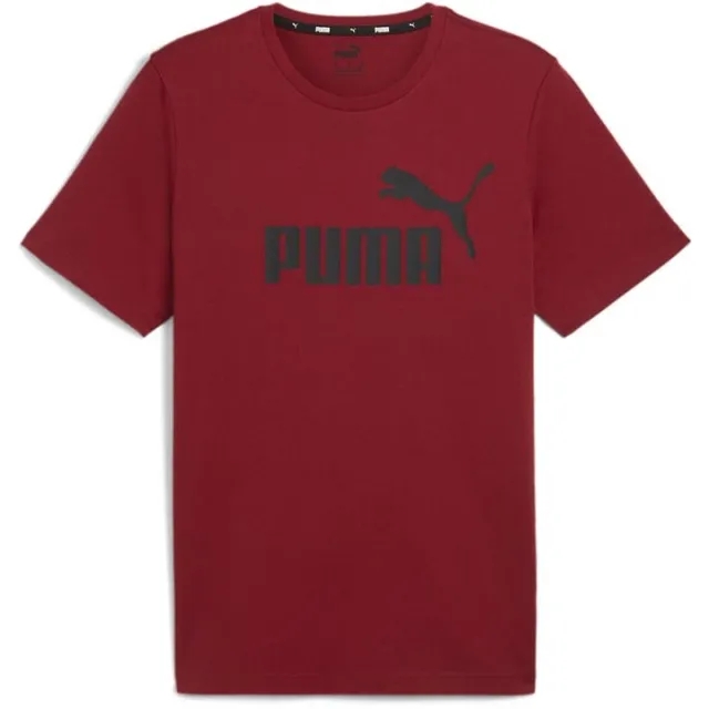 Puma Ess Logo Tee (S) T-Shirt Mens - Red