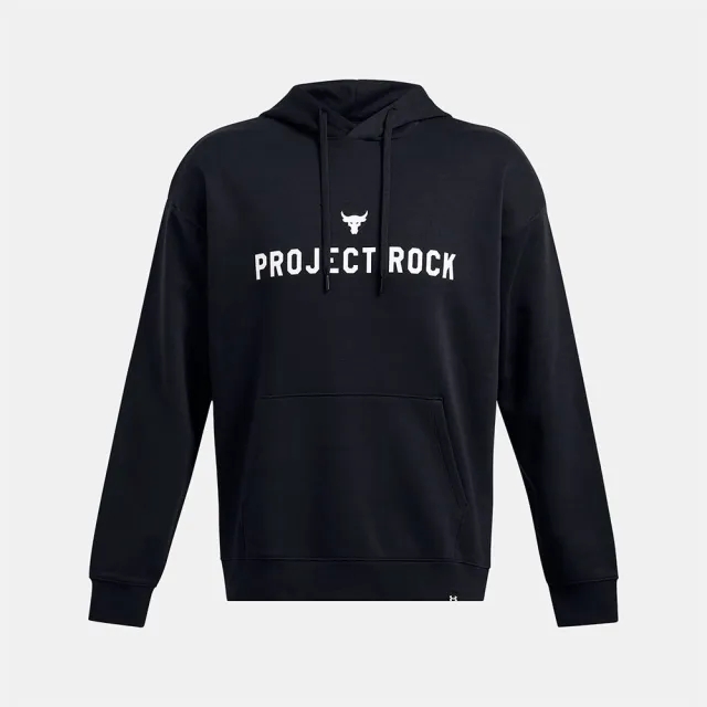 Under Armour Men's Project Rock Icon Fleece Hoodie Black / White S