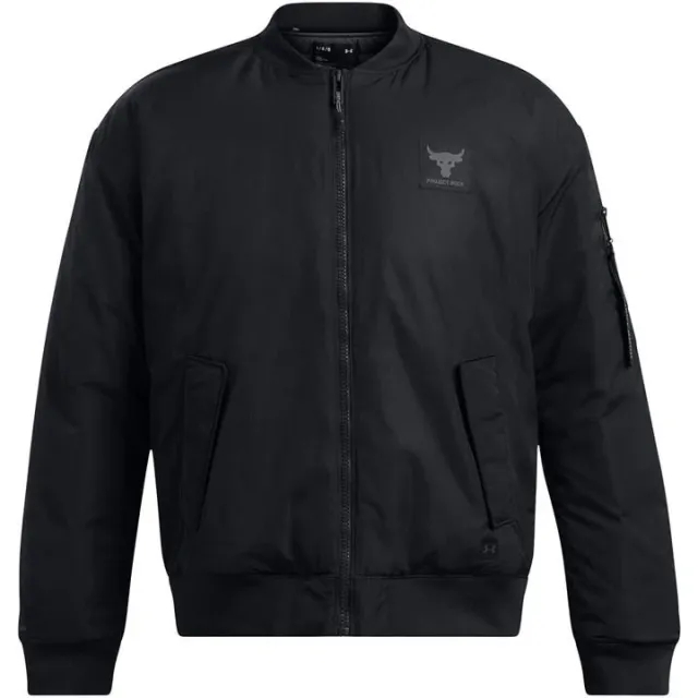 Under Armour Men's Project Rock Bomber Jacket Black / Castlerock XXL