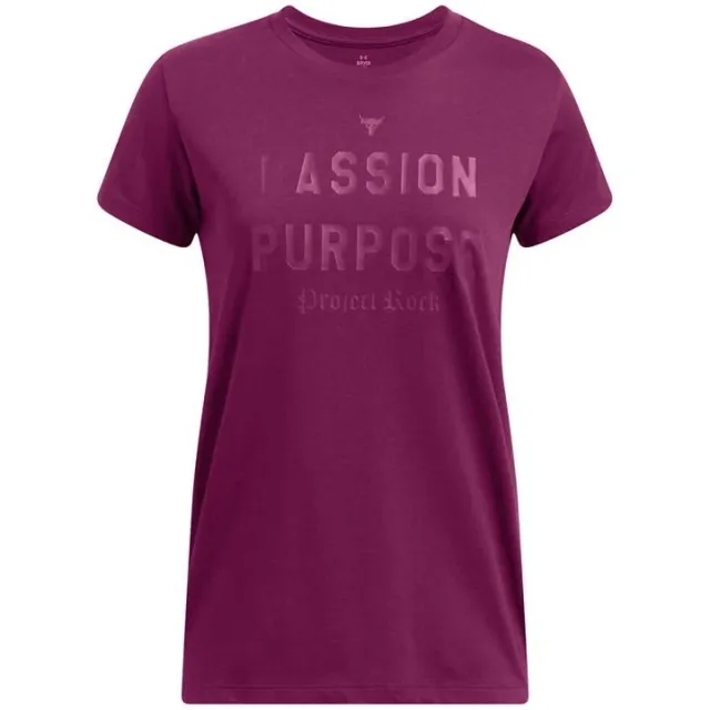 Under Armour Women's Project Rock Heavyweight Passion Short Sleeve Purple Gemini / Purple Gemini XS