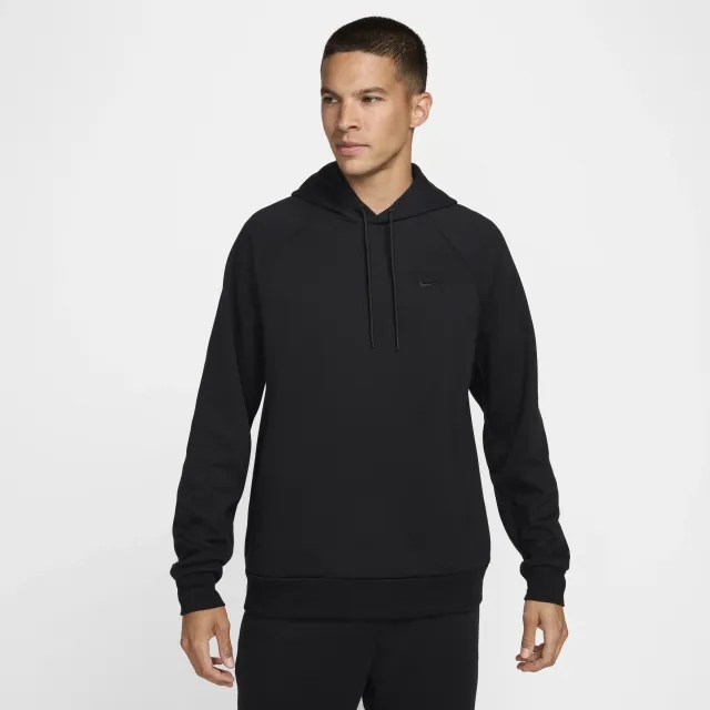 Nike Primary Fleece Men's Dri-FIT UV Pullover Performance Hoodie - Black - Polyester/Cotton