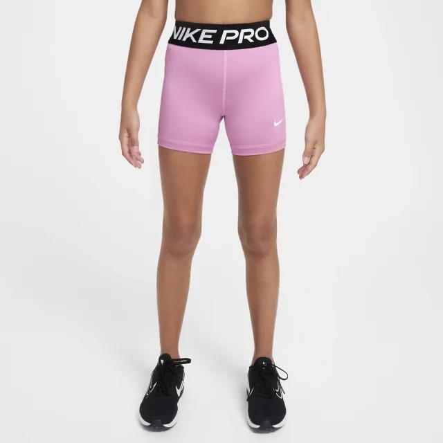 Nike Pro Older Kids' (Girls') Shorts - Pink - Polyester/Elastane