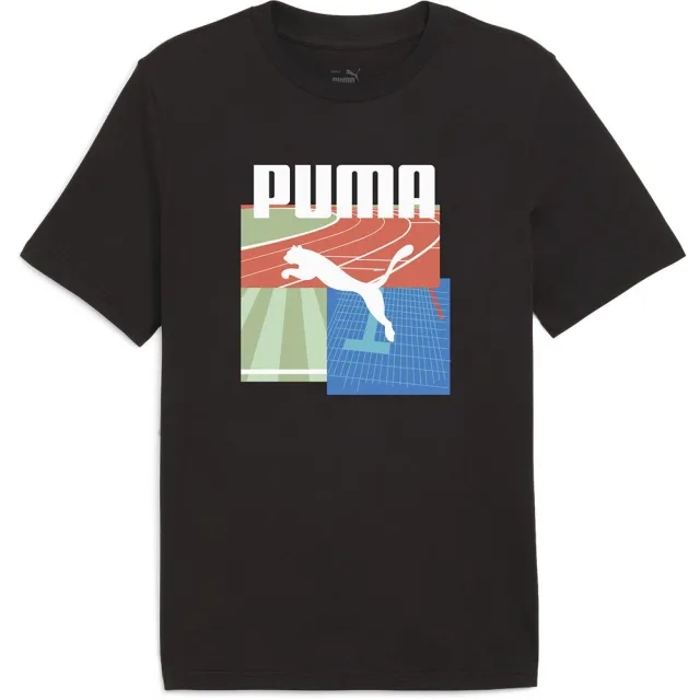 Puma Mens Graphics Summer Sports T-Shirt Puma Black