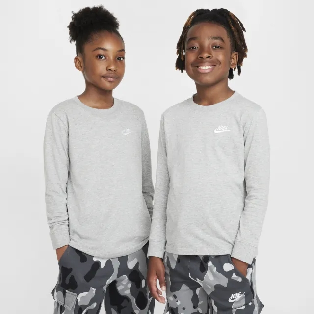 Nike Sportswear Older Kids' Long-Sleeve T-Shirt - Grey