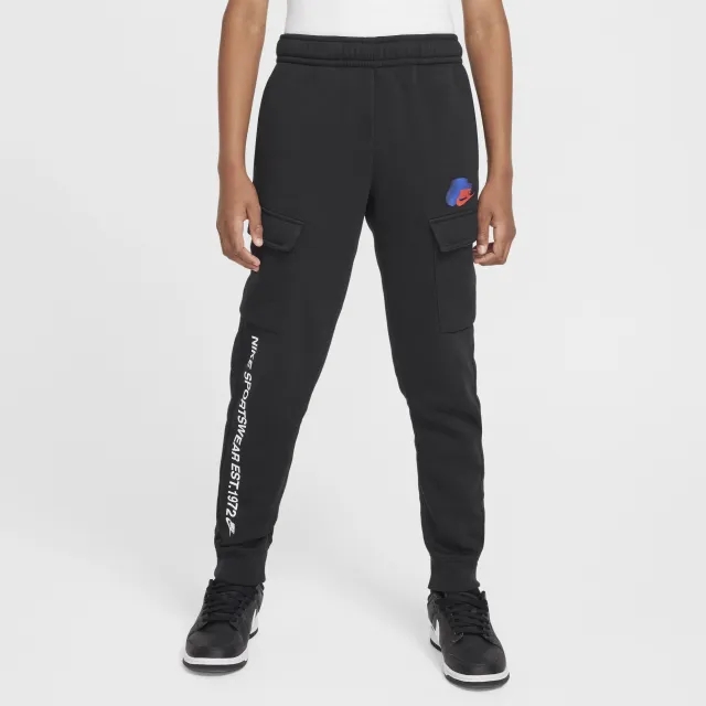 Nike Sportswear Standard Issue Older Kids' (Boys') Cargo Trousers - Black - Cotton/Polyester