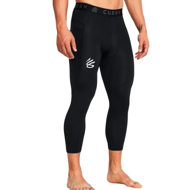 Under Armour Men's Curry Brand ¾ Leggings Black / Black / White M