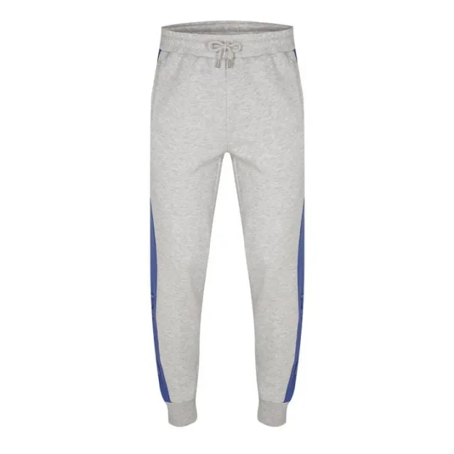 Nicce Mens Mercury Stripe Jogger - Oatmeal Marl/ Iris Blue - Grey