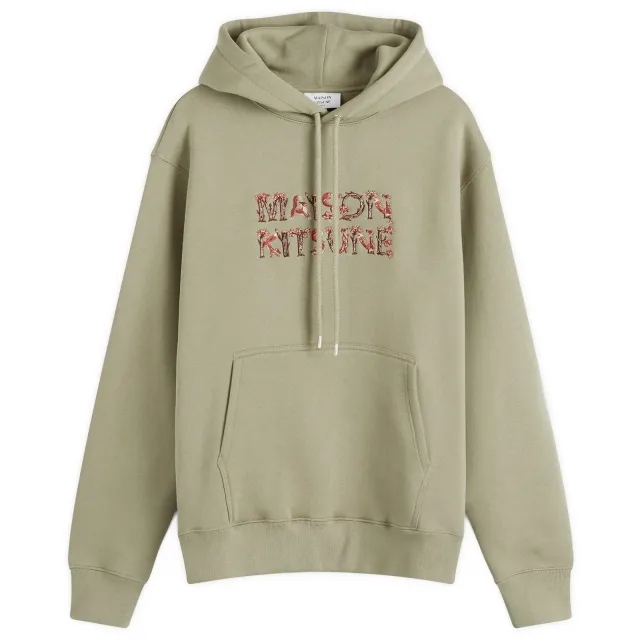 Maison Kitsuné Maison Kitsune Woodland Alphabet Comfort Hoodie Pebble