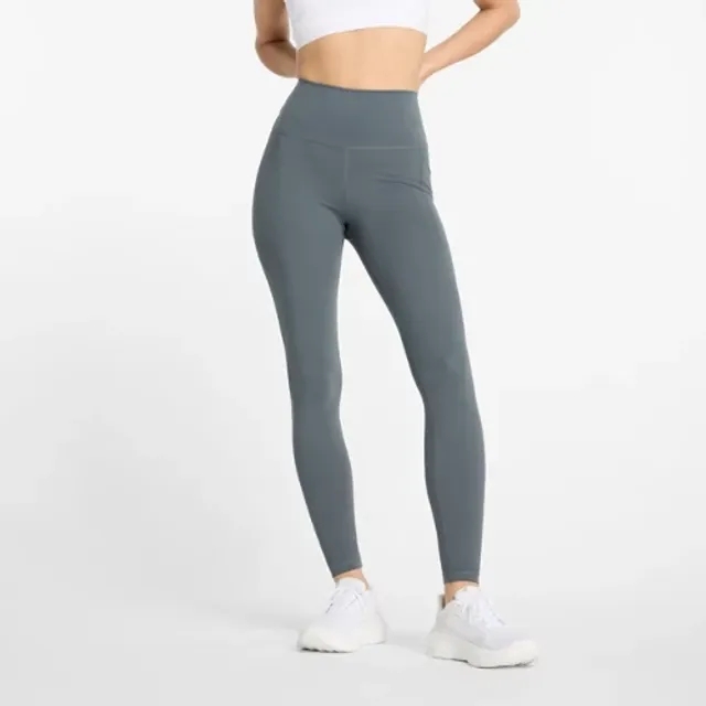 New Balance Women's NB Harmony Pocket High Rise Legging 27 in Grey Poly Knit
