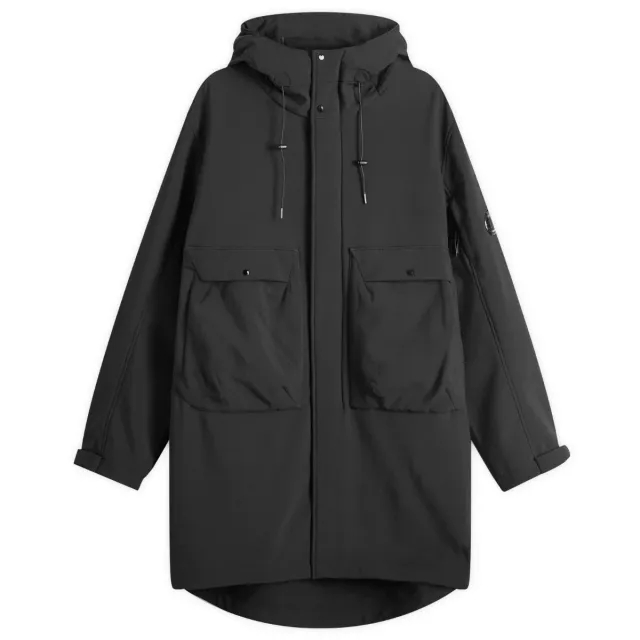 C.P. Company Men's C.P. Shell-R Hooded Parka Jacket Black