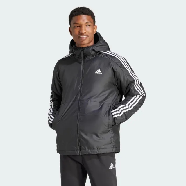 adidas Essentials 3 Stripes Insulated Hooded Jacket