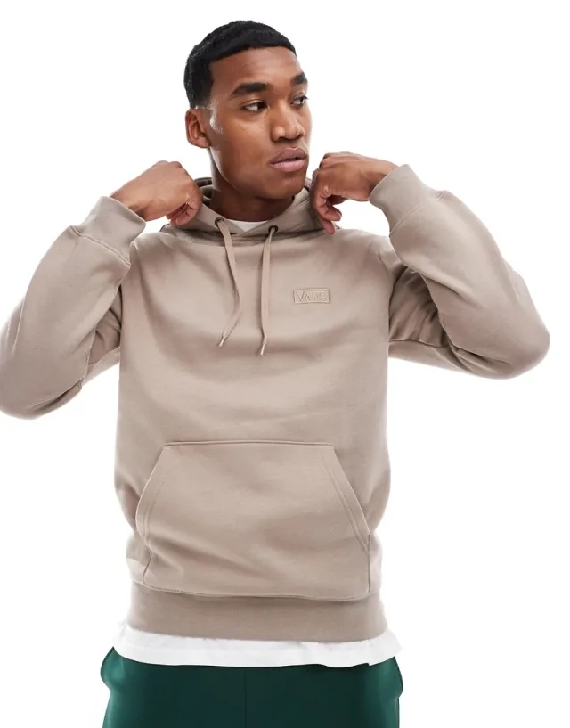 Vans Core Basic Pullover Hoodie In Desert Taupe-Brown