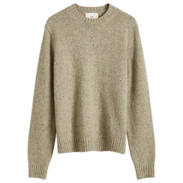 Folk Men's Chain Crew Knit Light Sage