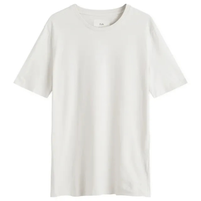 Folk Men's Contrast Sleeve T-Shirt Ecru