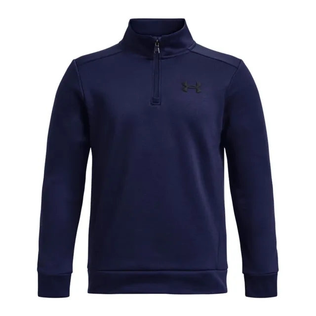 Under Armour Boys' Armour Fleece® ¼ Zip Midnight Navy / Black YLG (59 - 63 in)
