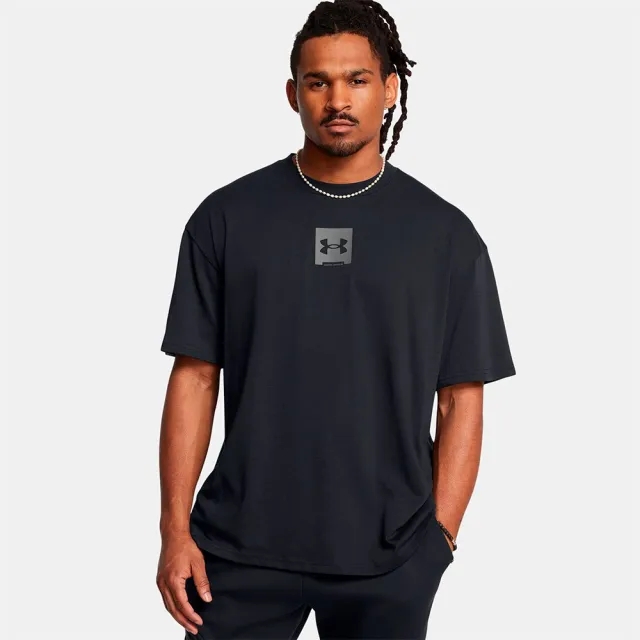 Men's  Under Armour  Heavyweight Oversized SM Box Short Sleeve Black / Castlerock XXL
