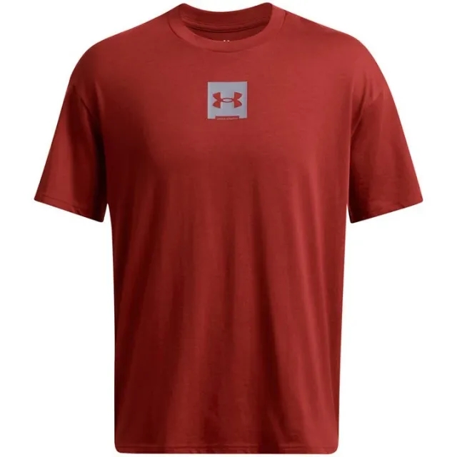 Men's  Under Armour  Heavyweight Oversized SM Box Short Sleeve Earthen Orange / Castlerock XL