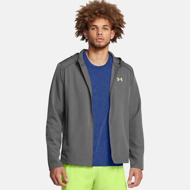 Under Armour Launch Hooded Jacket - Grey - Size XL - Grey