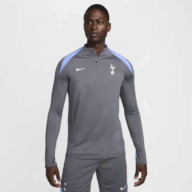 Tottenham Hotspur Strike Men's Nike Dri-FIT Football Drill Top - Grey - Polyester/Elastane