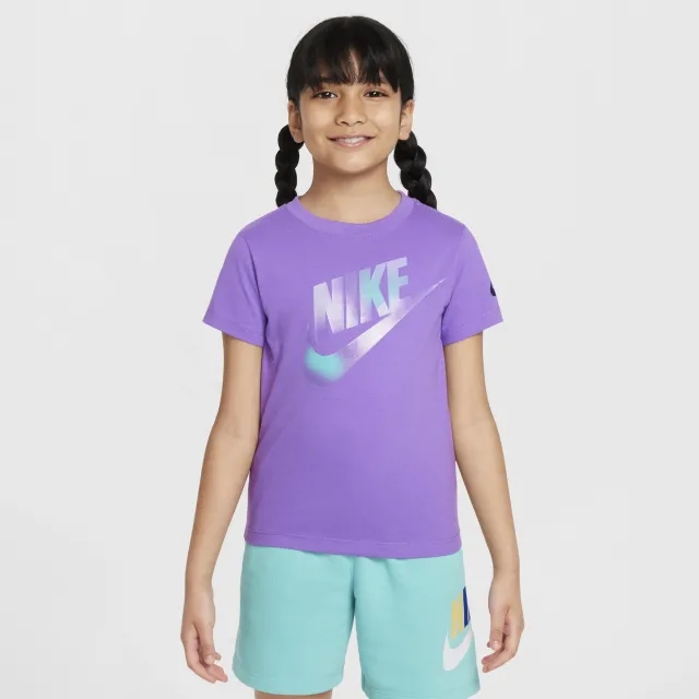 Nike Younger Kids' Printed Club Graphic T-Shirt - Purple - Cotton