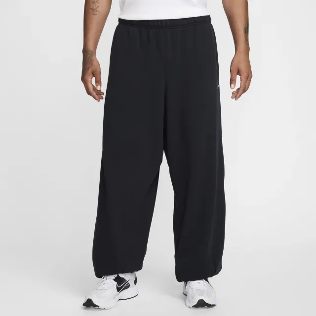 Nike Club Fleece Men's Oversized French Terry Trousers - Black - Cotton