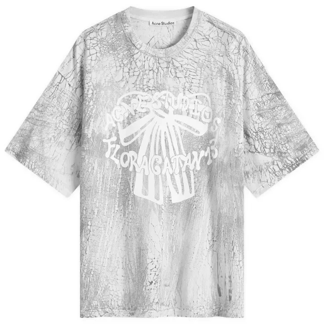 Acne Studios Exford Bow Logo T-Shirt - Faded Black