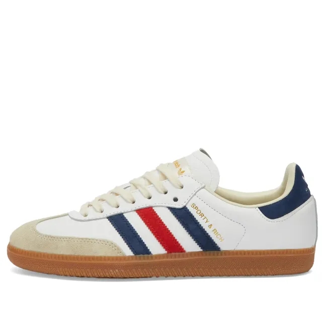 Adidas Women's x Sporty & Rich Samba OG Ftwr White/Night Indigo/Collegiate Red