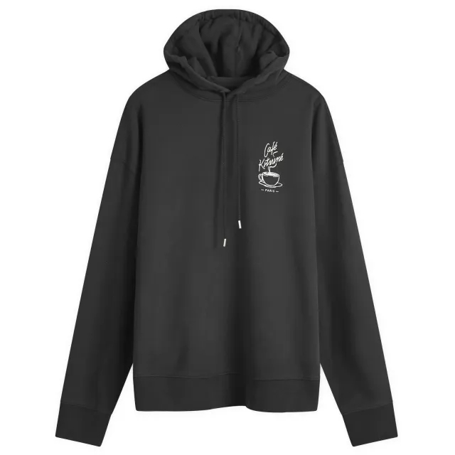 Maison Kitsuné Maison Kitsune Café Kitsuné Coffee Cup Hoodie Black