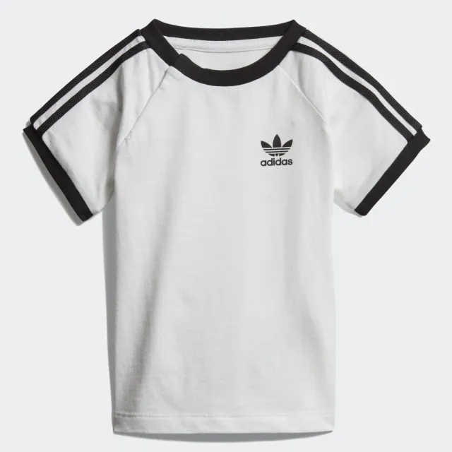 adidas    girls's Children's T shirt in White