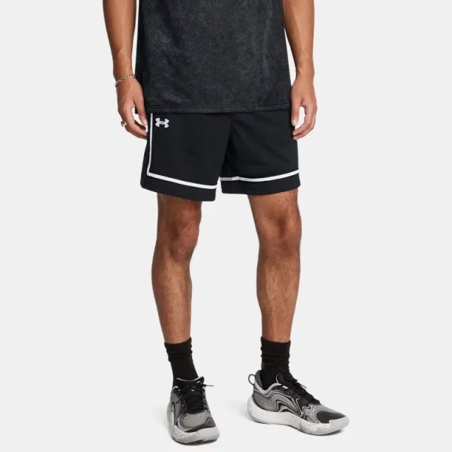 Men's  Under Armour  Zone Pro 7 Mesh Shorts Black / White M