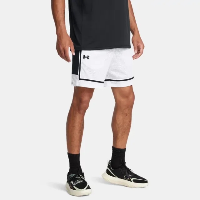 Men's  Under Armour  Zone Pro 7 Mesh Shorts White / Black XXL