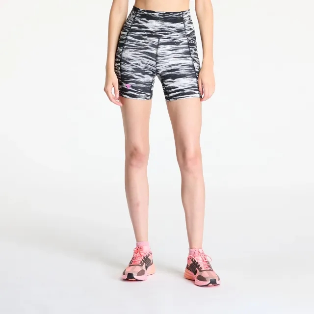 Under Armour Women's Project Rock Lets Go Bench To Beach Middy Shorts Black / Vivid Magenta XS