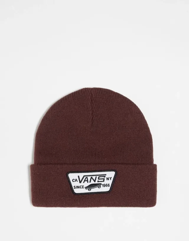 Vans Milford Beanie In Bitter Chocolate-Brown