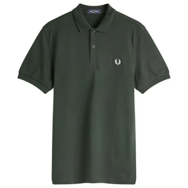 T-Shirt Fred Perry The Polo Short Sleeve Tee Night Green/ Snow White M
