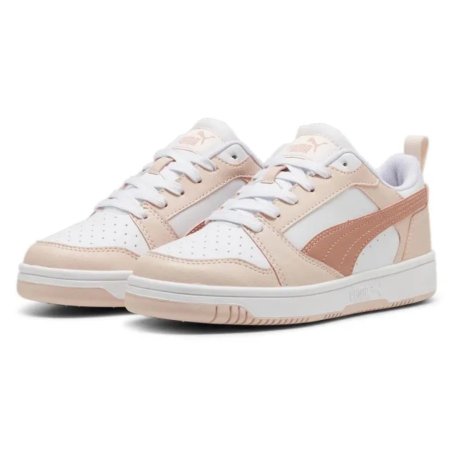 Puma Girls Rebound V6 Lo Sneakers - White Rubber