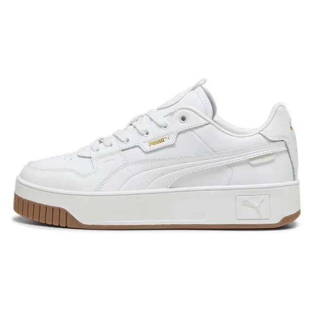 PUMA Carina Street Lux Leather Trainers, Puma White