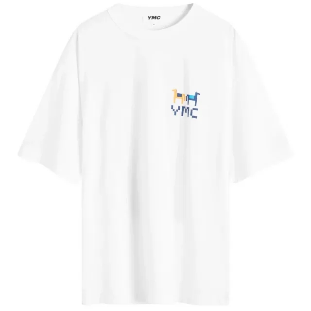 YMC Men's Triple Quilt T-Shirt White