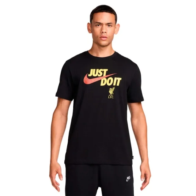 Nike Liverpool Football T-Shirt Adults - Black