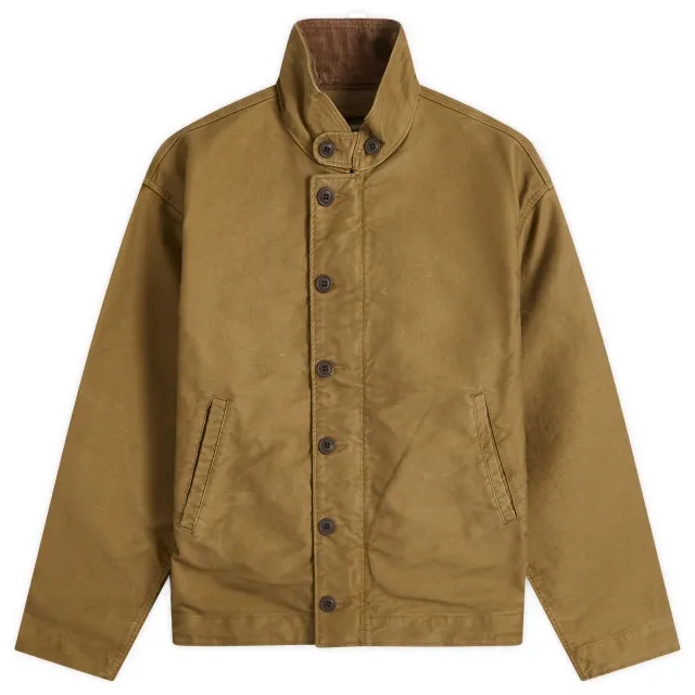 Ralph Lauren RRL Men's Bower Lined Deck Jacket Khaki Drab