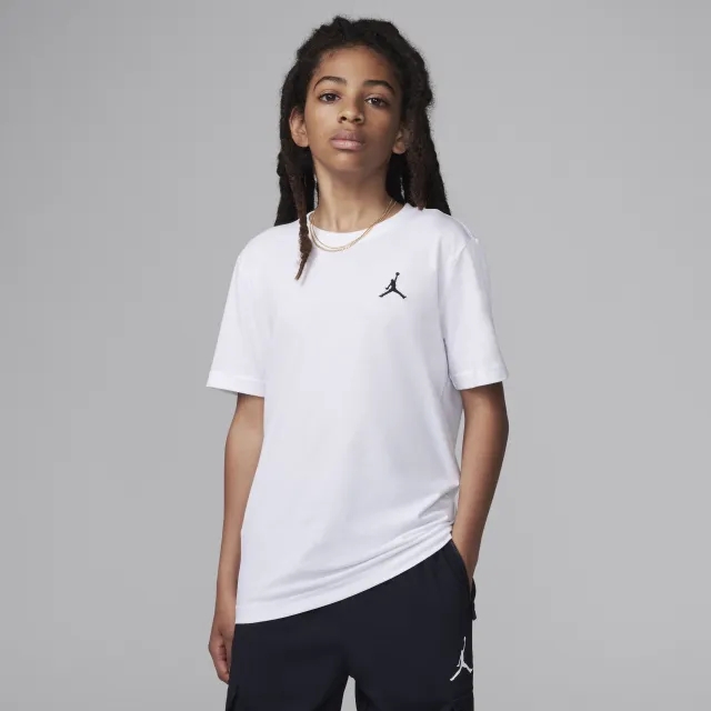 Nike Jordan Older Kids' Jumpman Air Embroidered T-Shirt - White